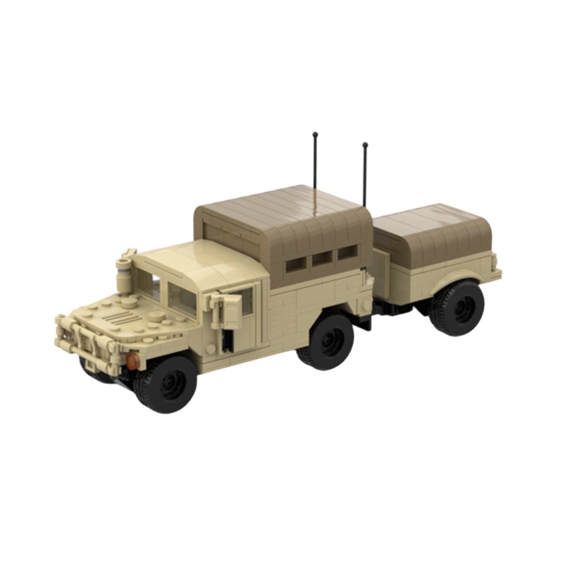 Desert HUMVEE 12 Modern Military Vehicle Building Blocks-LesDiy-Building Blocks-