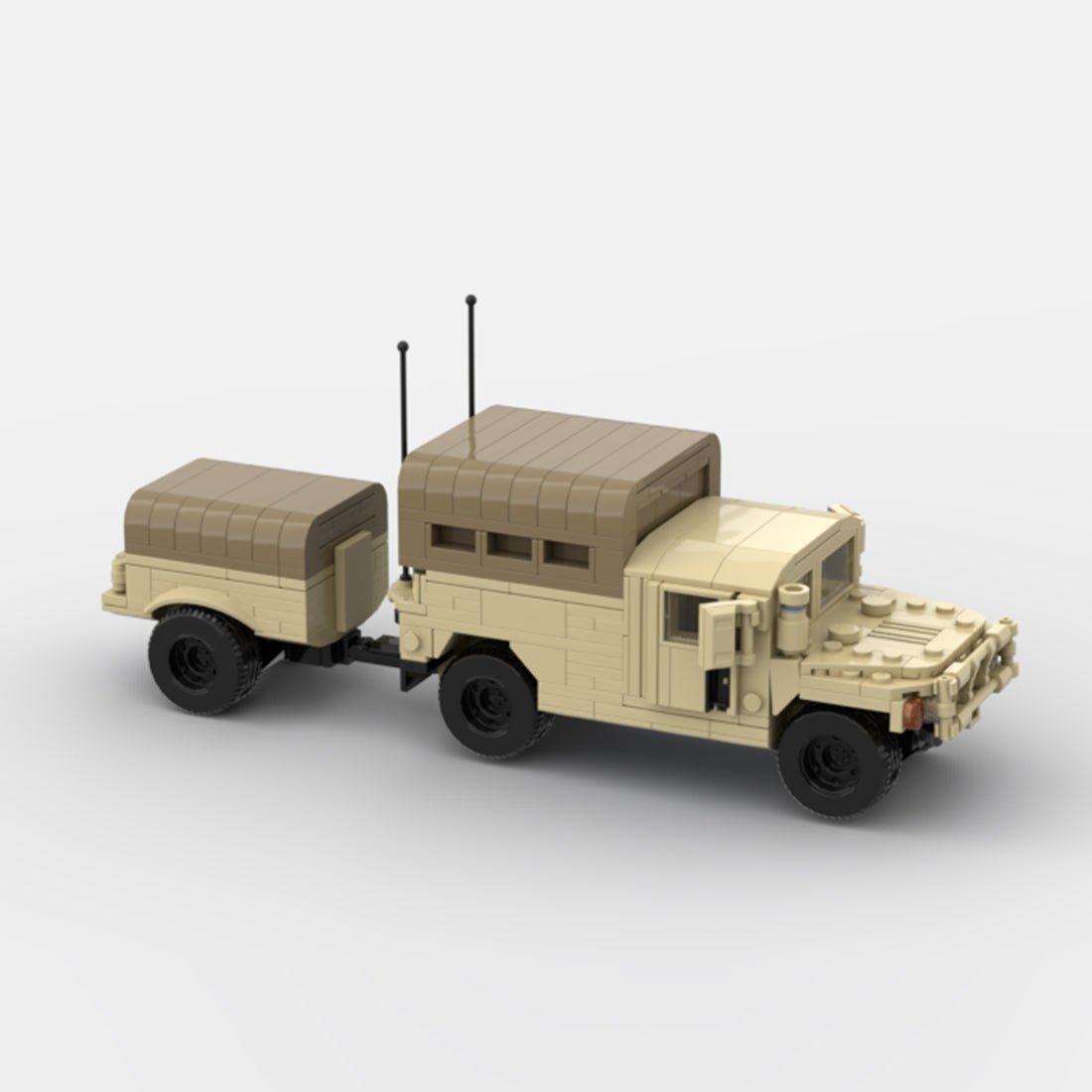 Desert HUMVEE 12 Modern Military Vehicle Building Blocks-LesDiy-Building Blocks-