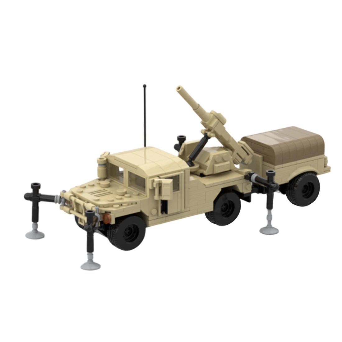 Desert HUMVEE 13 Modern Military Vehicle Building Blocks-LesDiy-Building Blocks-