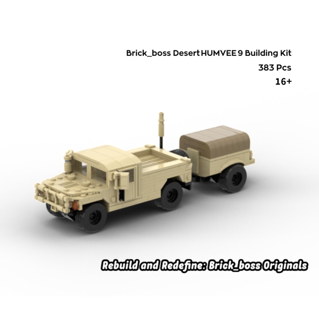 Desert HUMVEE 9 Modern Military Vehicle Building Blocks-LesDiy-Building Blocks-