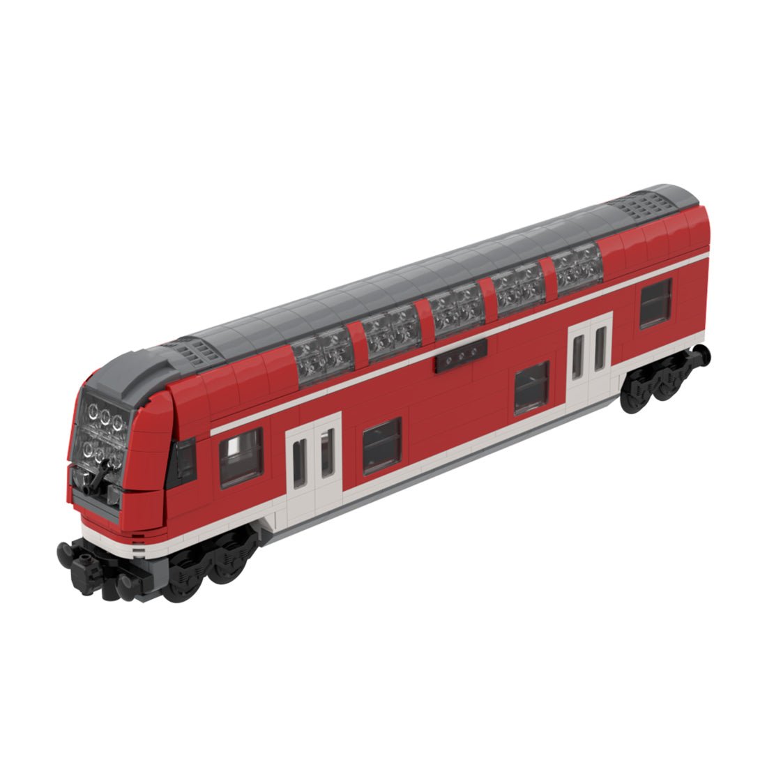 DoSto DB Double-Decker Control Car Building Blocks-LesDiy-Train Carriage-