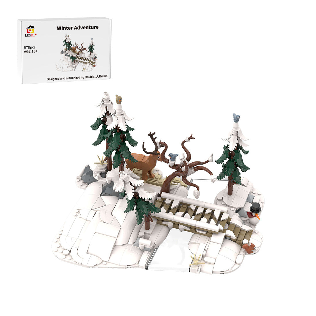 Winter Adventure Street Scene Building Blocks