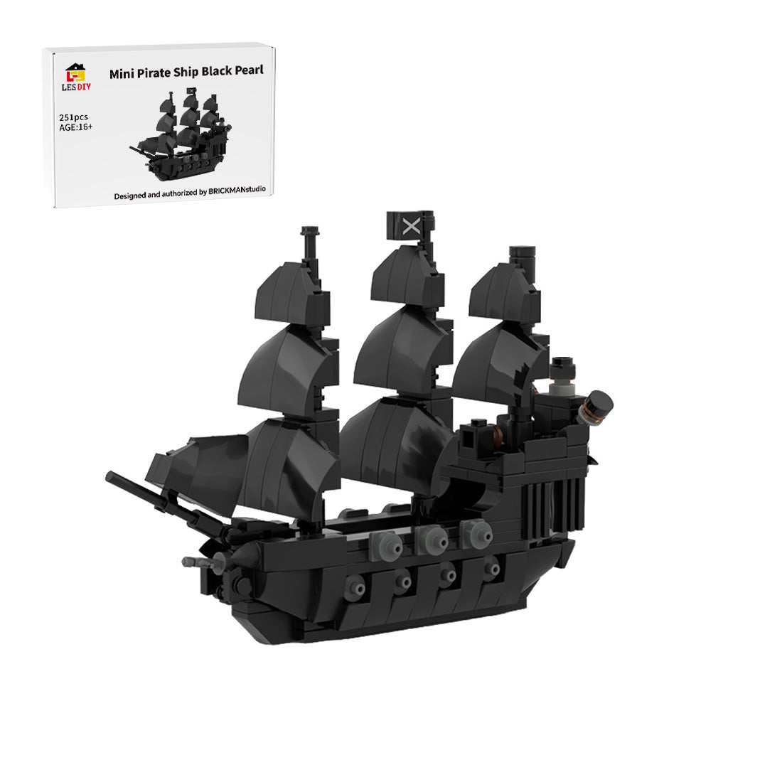 MOC-275988 The Black Pearl Mini Ship Building Blocks