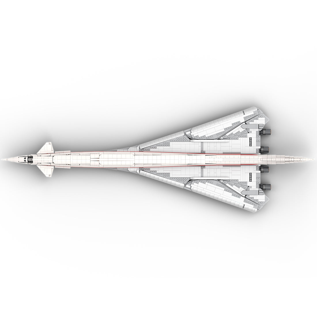 1:80 Scale B2707-200 TWA Supersonic Passenger Aircraft Building Blocks