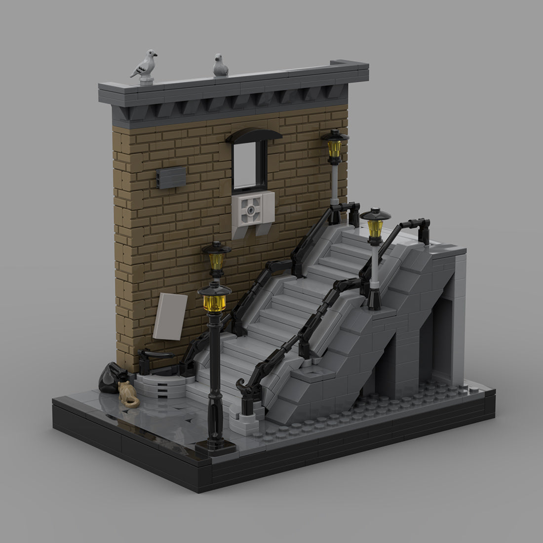 MOC-231535 Joker Stairs Book Nook Building Blocks