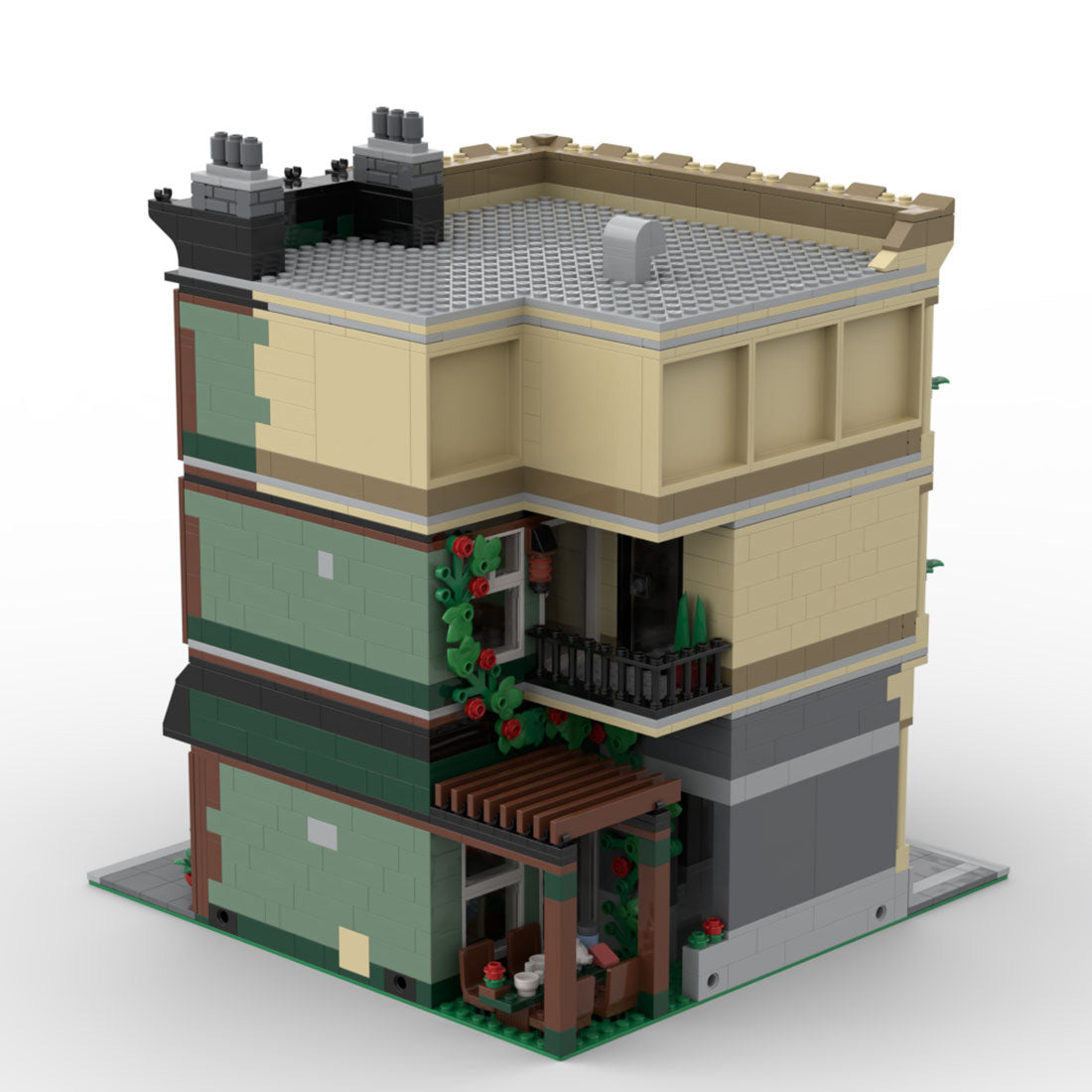 MOC-64880 Town Square Corner Building Blocks
