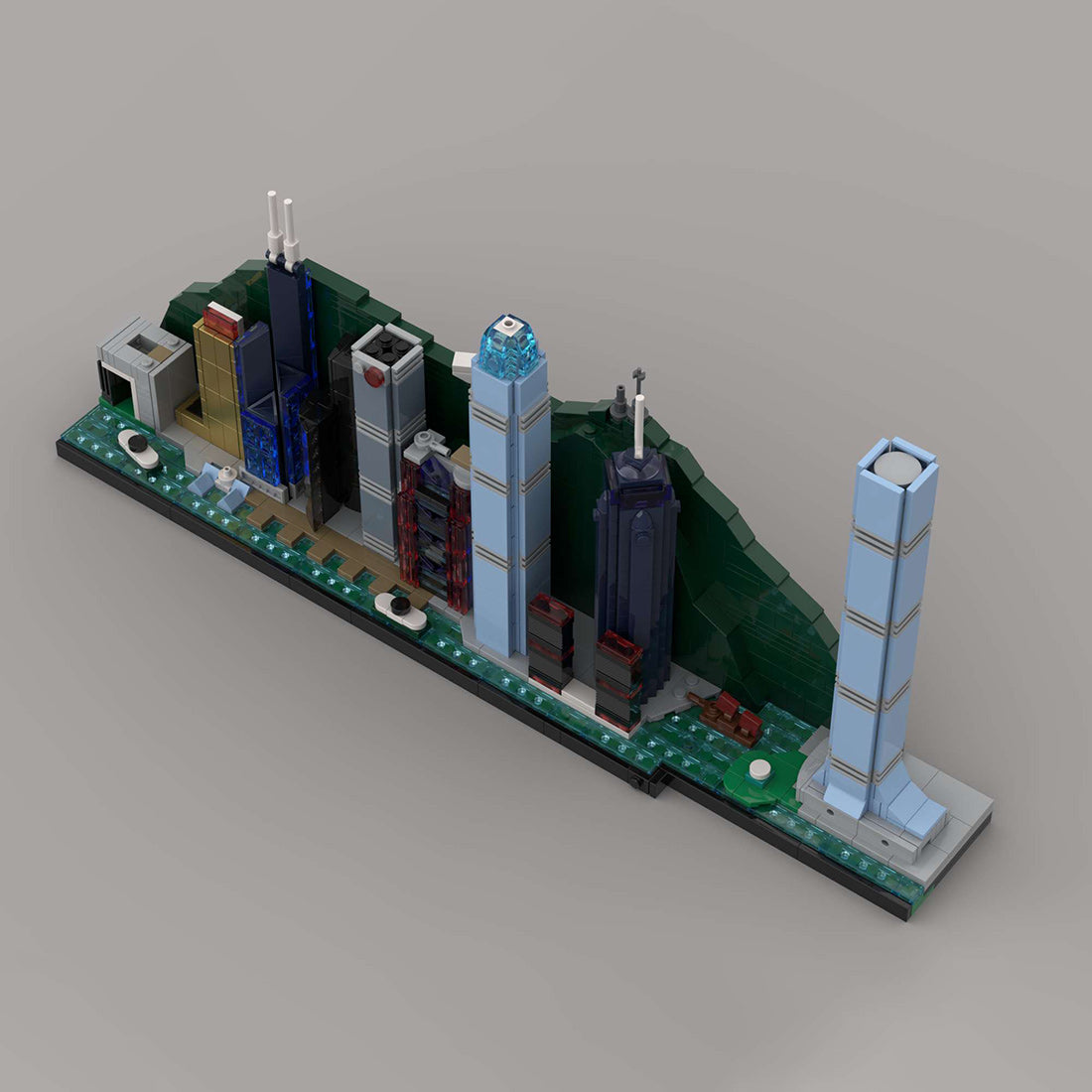 Street Scene MOC HongKong City Skyline Building Blocks