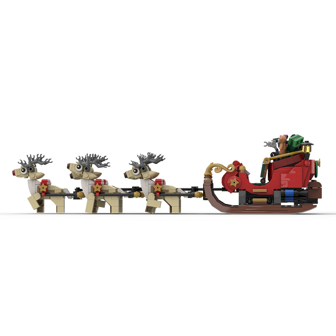 MOC-123535 Santa' Sleigh Street View Building Blocks