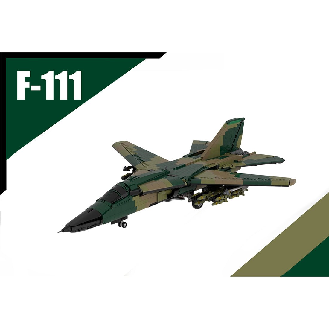 F111 camouflage Military Fighter - Bombers Building Blocks - LesDiy - Building Blocks