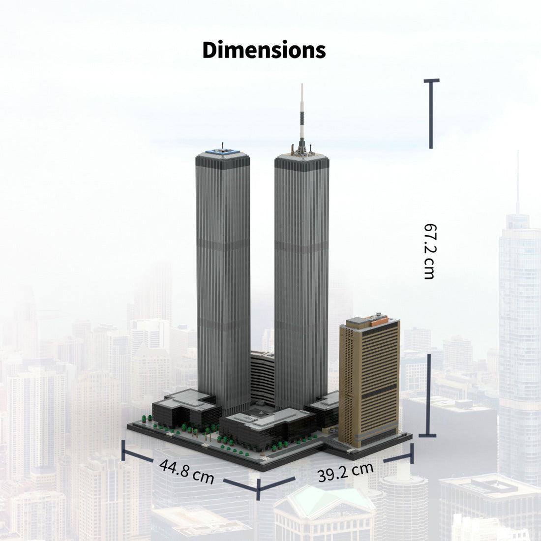MOC-177998 World Trade Center Complex 1:800 Scale Building Blocks