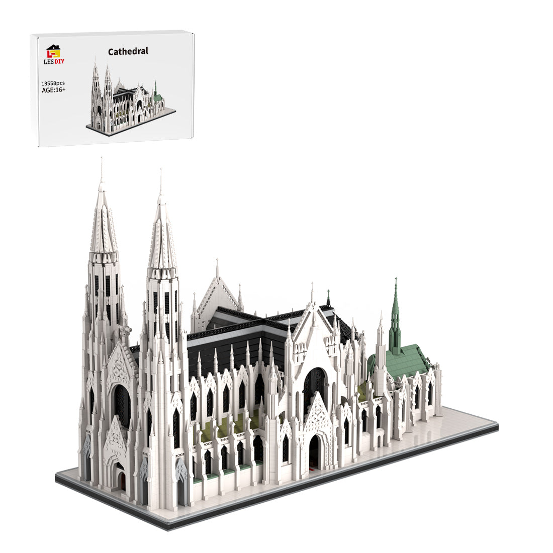 MOC-276548 NYC Saint Patrick's Cathedral Building Blocks