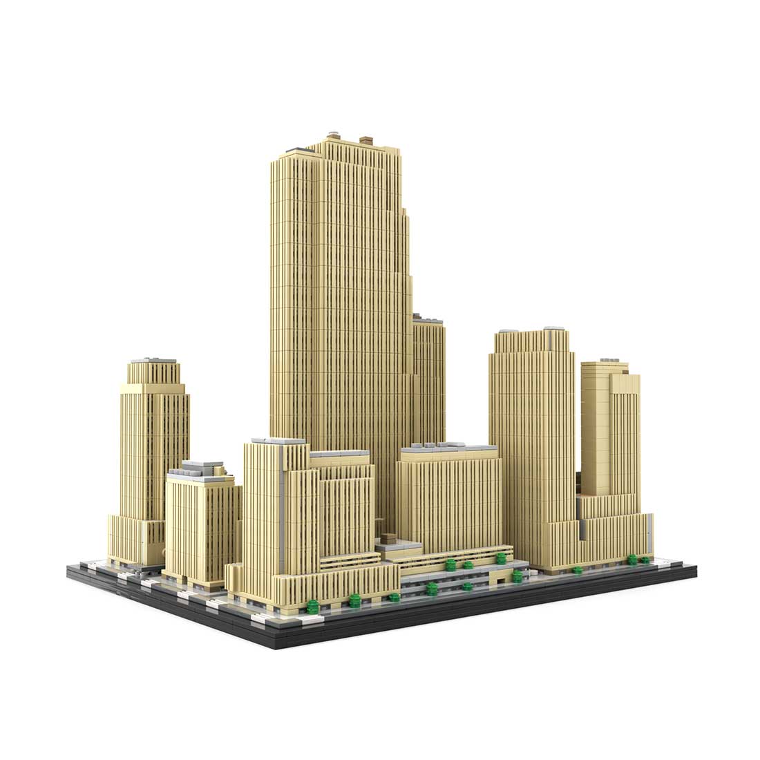 MOC-178781 New York Rockefeller Center - 1/800 Scale Building Blocks