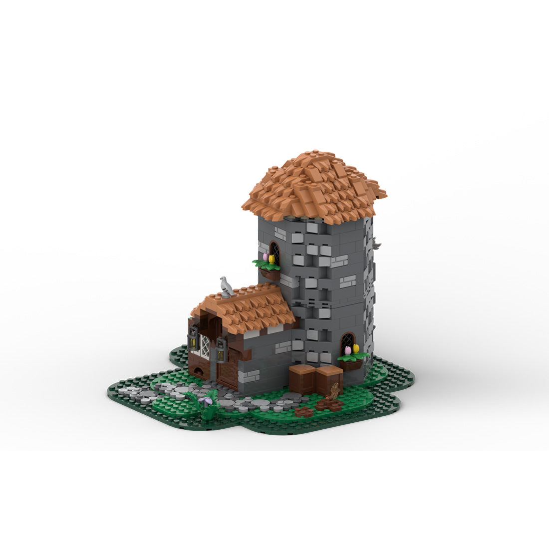 MOC-243065 Pigeon Keeper's House Medieval Village Building Blocks