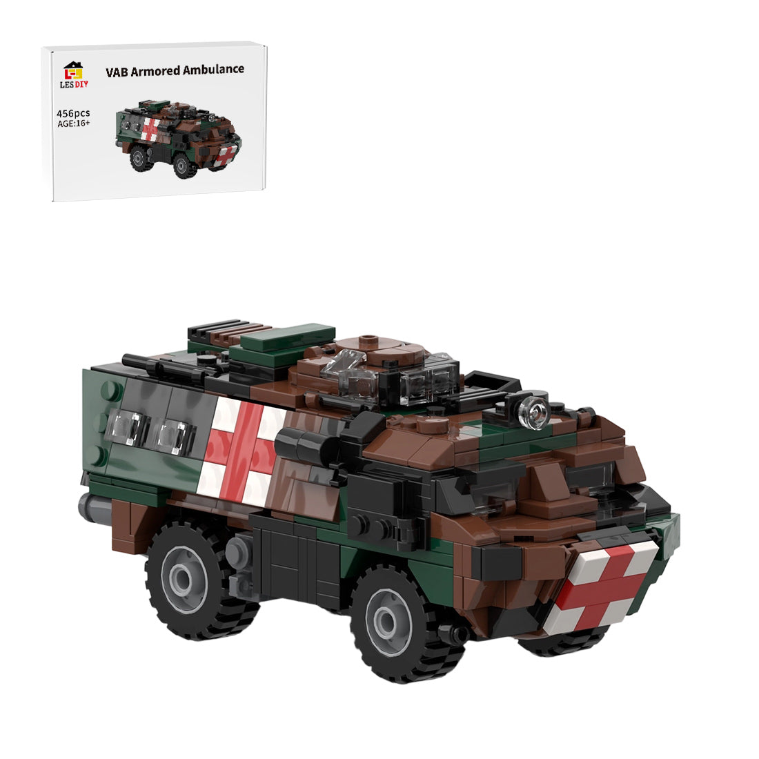 MOC-199407 1/35 Scale Armored Ambulance Vehicle: VAB SAN Building Blocks