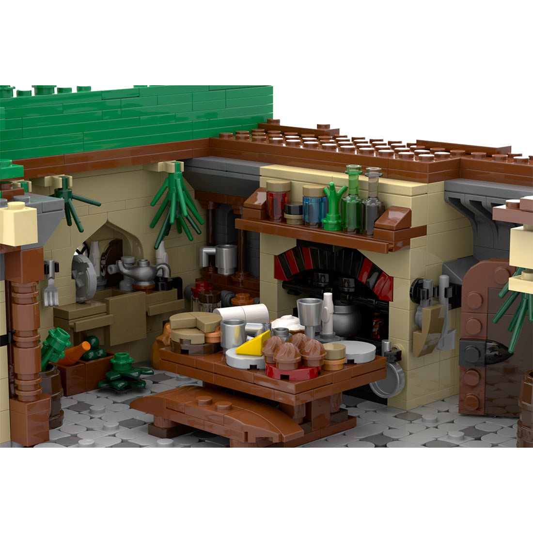 Medieval Cavern Dwelling Modular Section 5 Kitchen Building Blocks