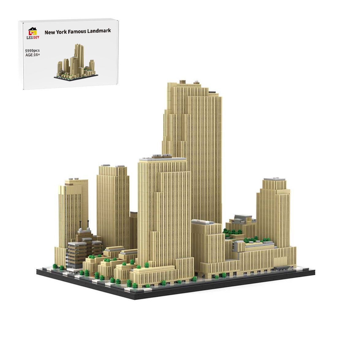 MOC-178781 New York Rockefeller Center - 1/800 Scale Building Blocks