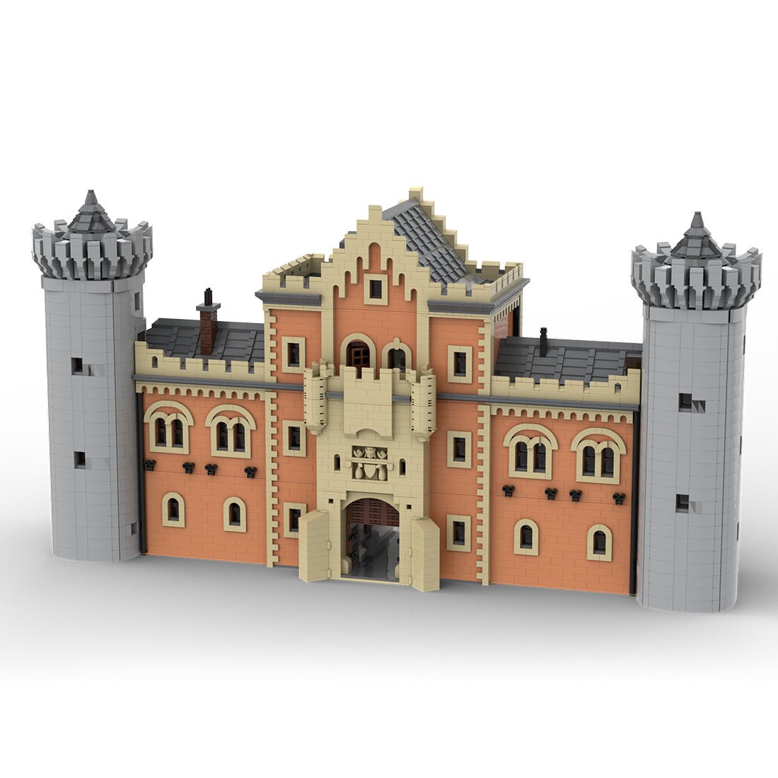 Gatehouse Left Module 1 of Neuschwanstein Castle Building Blocks Set - LesDiy -