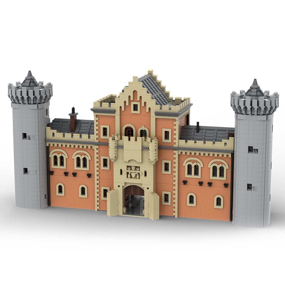 Gatehouse Right Module 3 of Neuschwanstein Castle Building Blocks Set - LesDiy -
