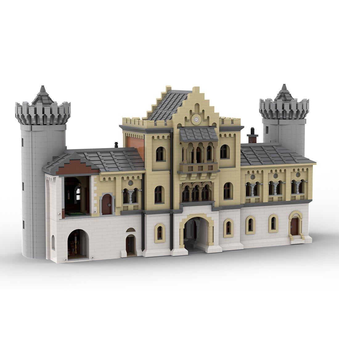 Gatehouse Right Module 3 of Neuschwanstein Castle Building Blocks Set - LesDiy -