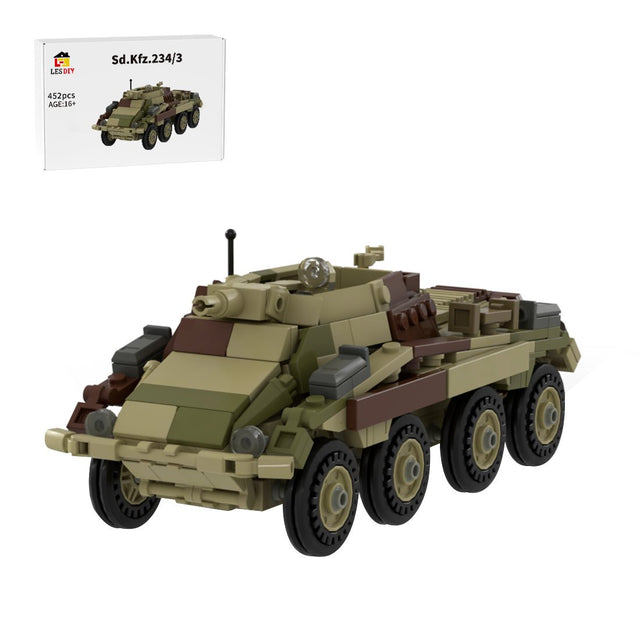 German Sd.Kfz. 234/3 Tank Building Blocks - LesDiy - Building Blocks