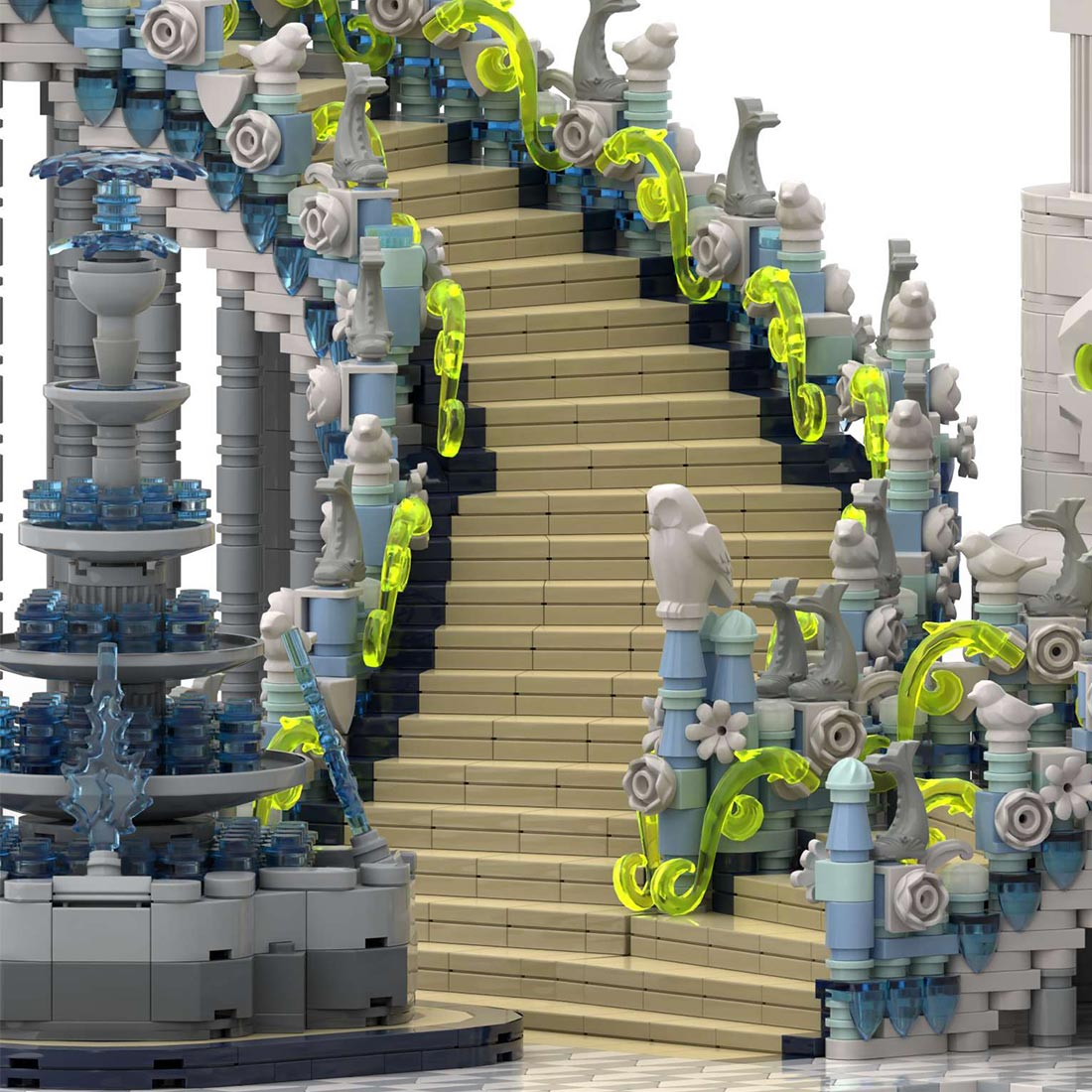Gothic Grand Staircase Building Blocks-LesDiy-Building Blocks-