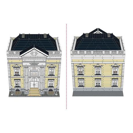 Greek Revival Library Model Architectural Street Scene Building Blocks - LesDiy - Building Blocks