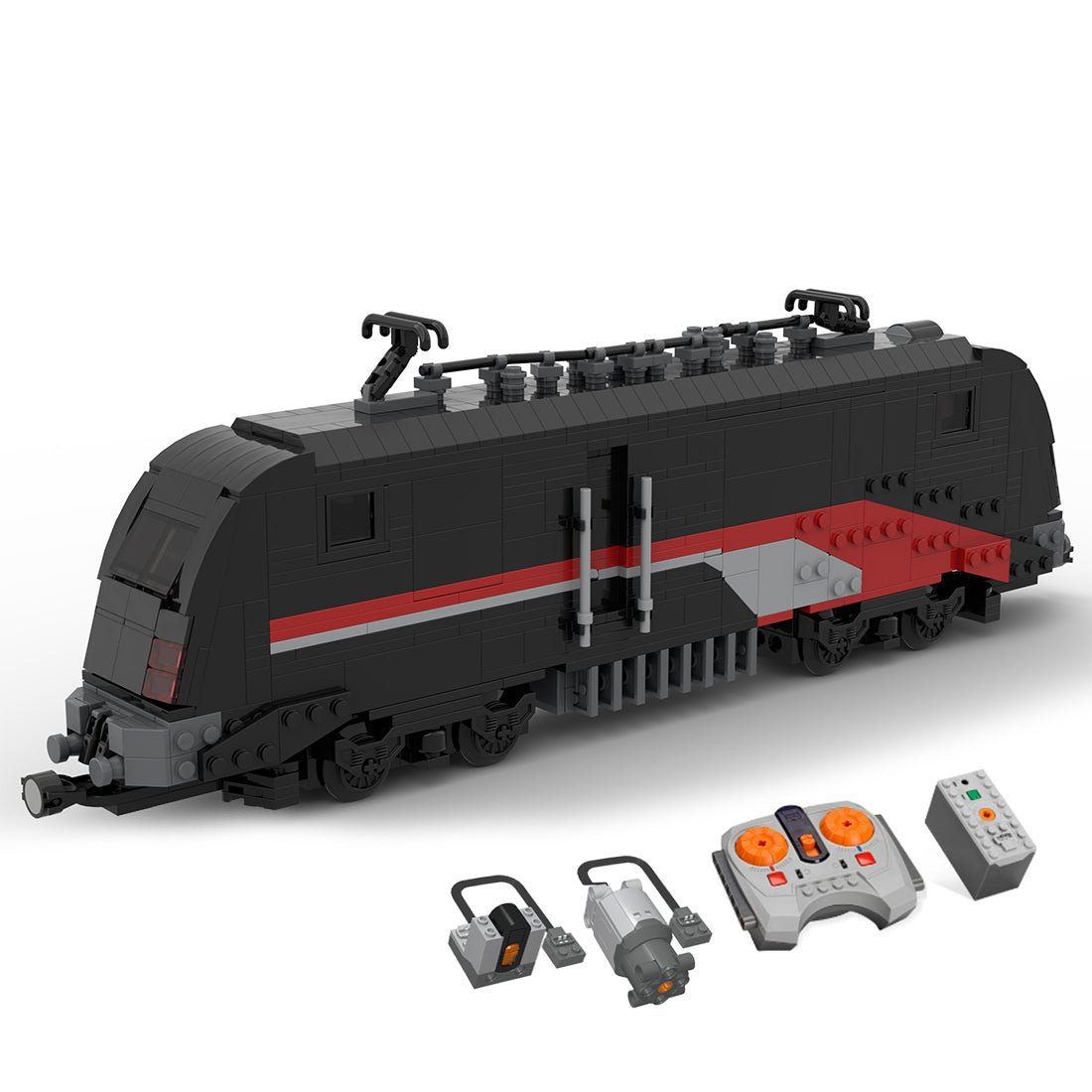 High - speed Locomotive DIY Toy Tech Assembly Building Blocks Set Black - LesDiy - Locomotive