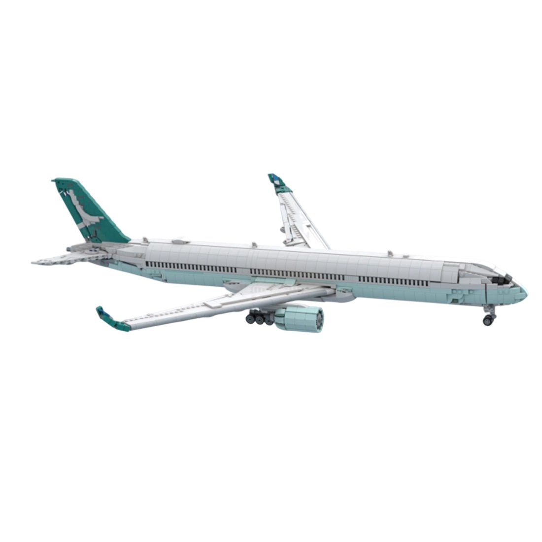 Hong Kong A350-1000 Widebody Airliner Building Blocks-LesDiy-Building Blocks-