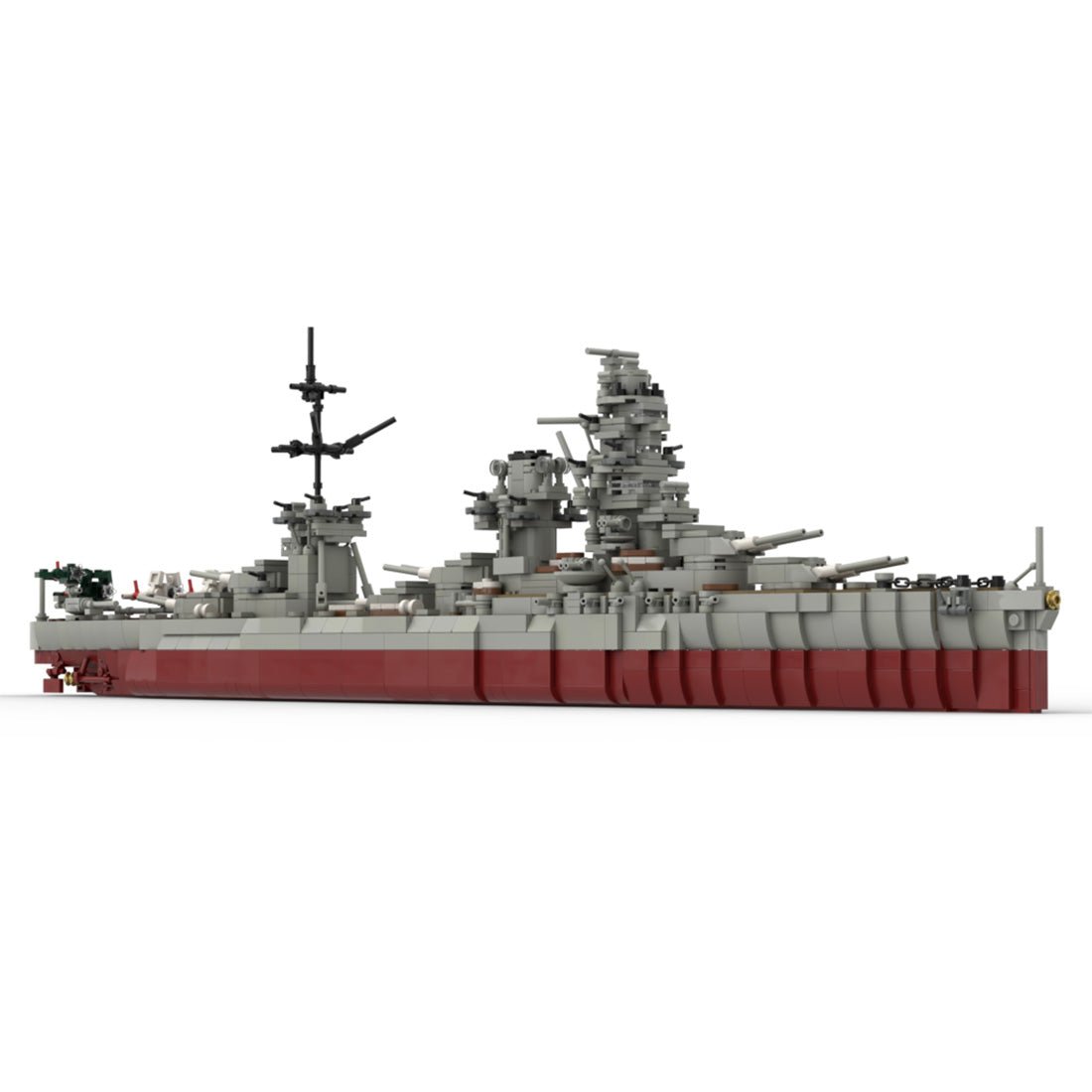 IJN Hyuga WWII Aviation Battleship Building Blocks-LesDiy-Building Blocks-