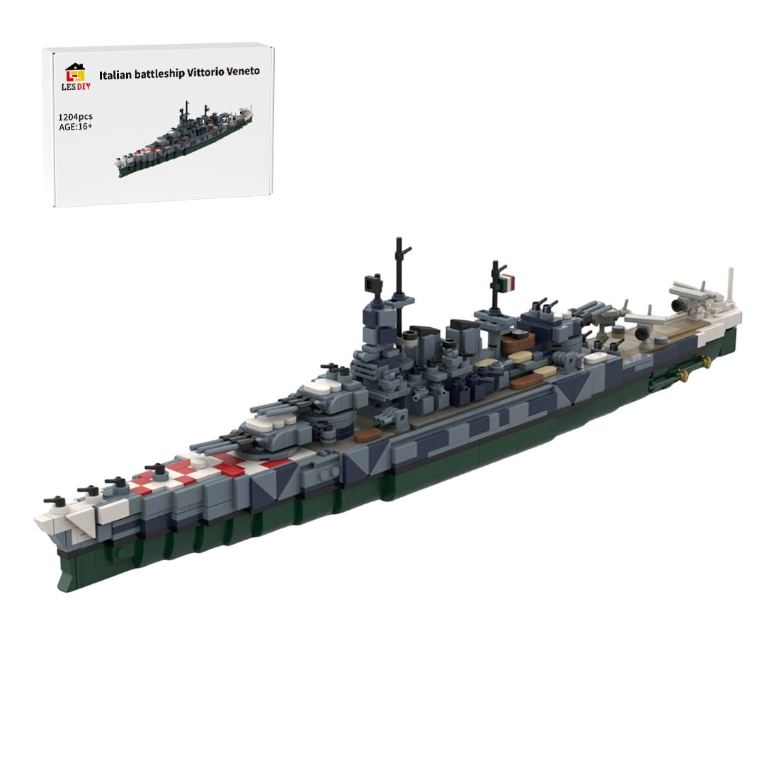 Italian battleship Vittorio Veneto Building Blocks - LesDiy -