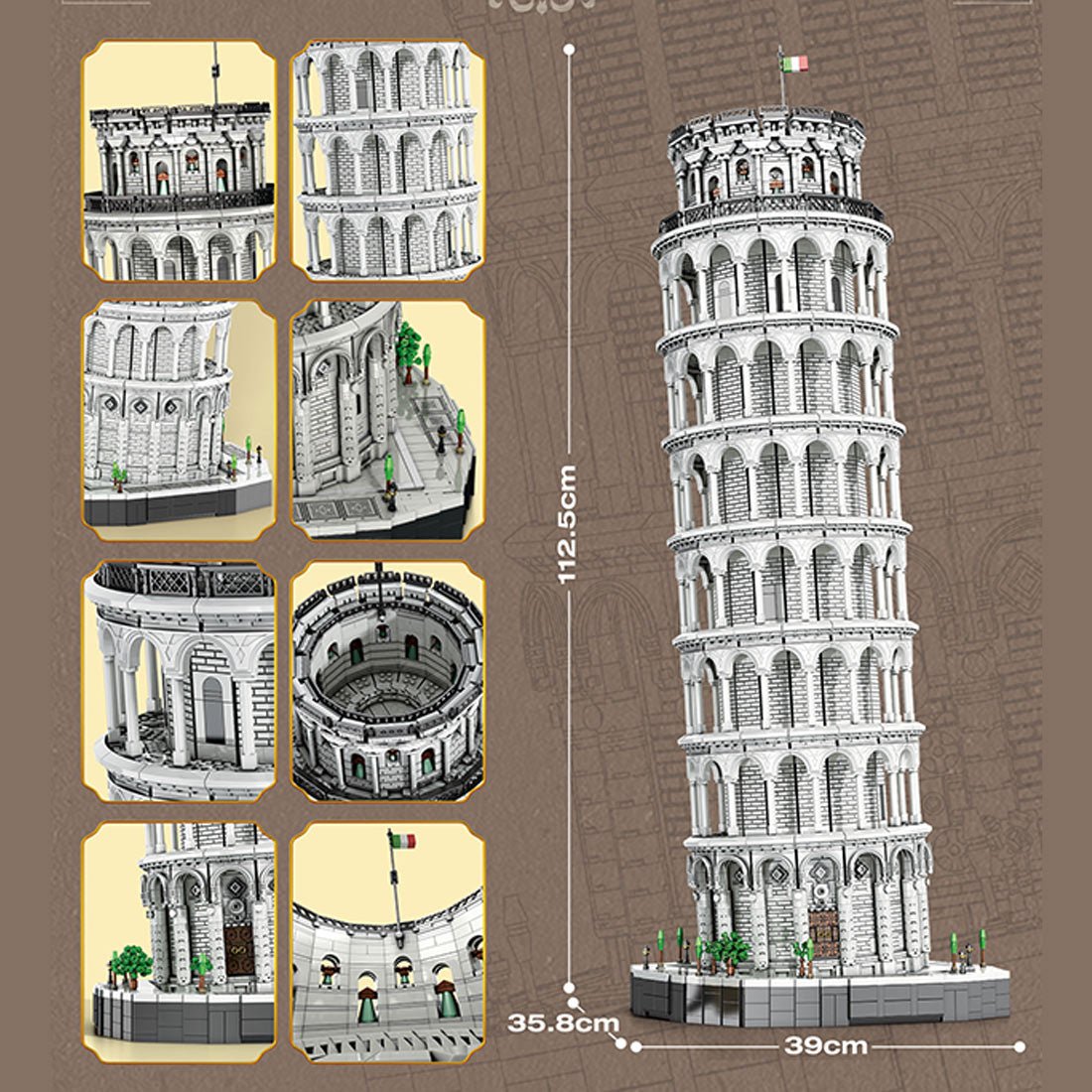 Italian Famous Landmark Tower Building Blocks - LesDiy - Building Blocks