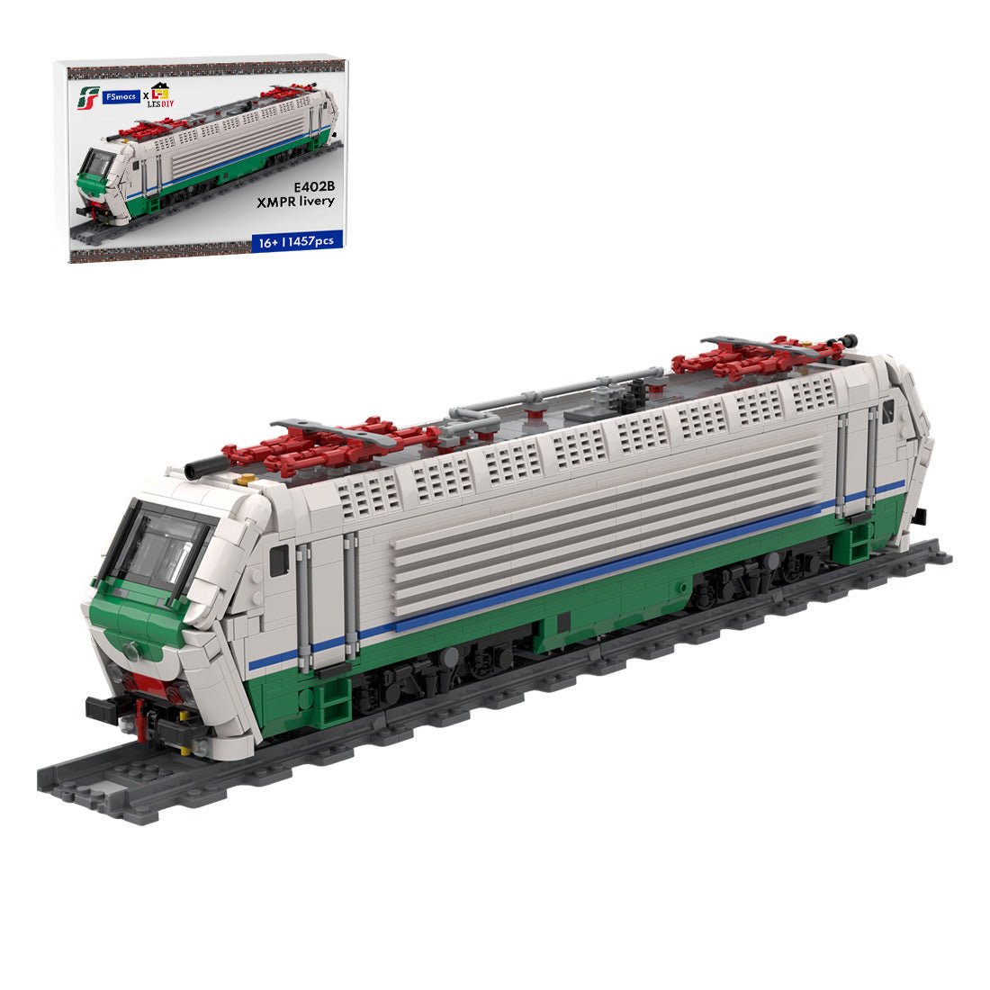 Italy State Railway Class Locomotive Building Blocks - LesDiy - Locomotive