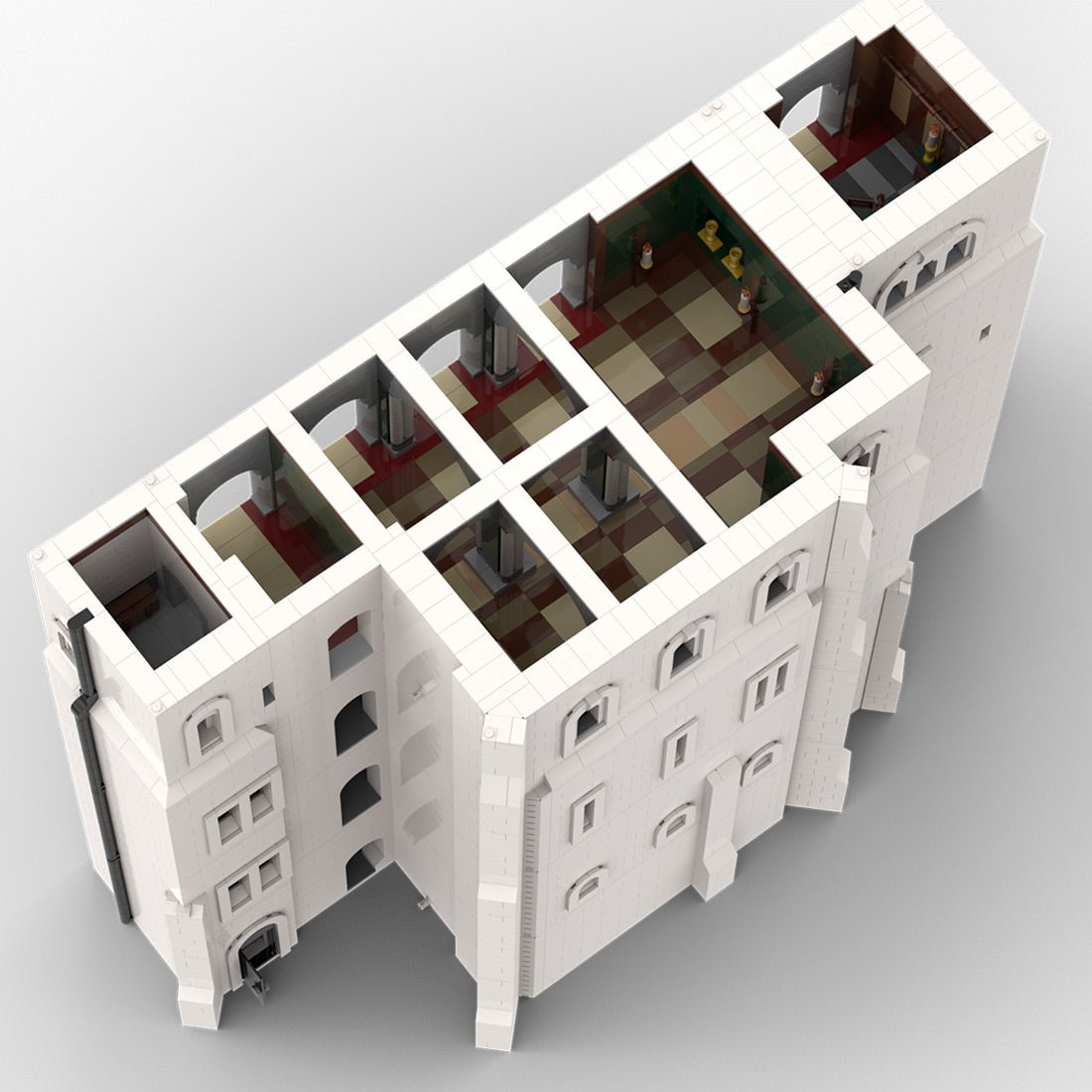 Knighthouse Floor 1 - 4 Module 4 of Neuschwanstein Castle Building Blocks Set - LesDiy -