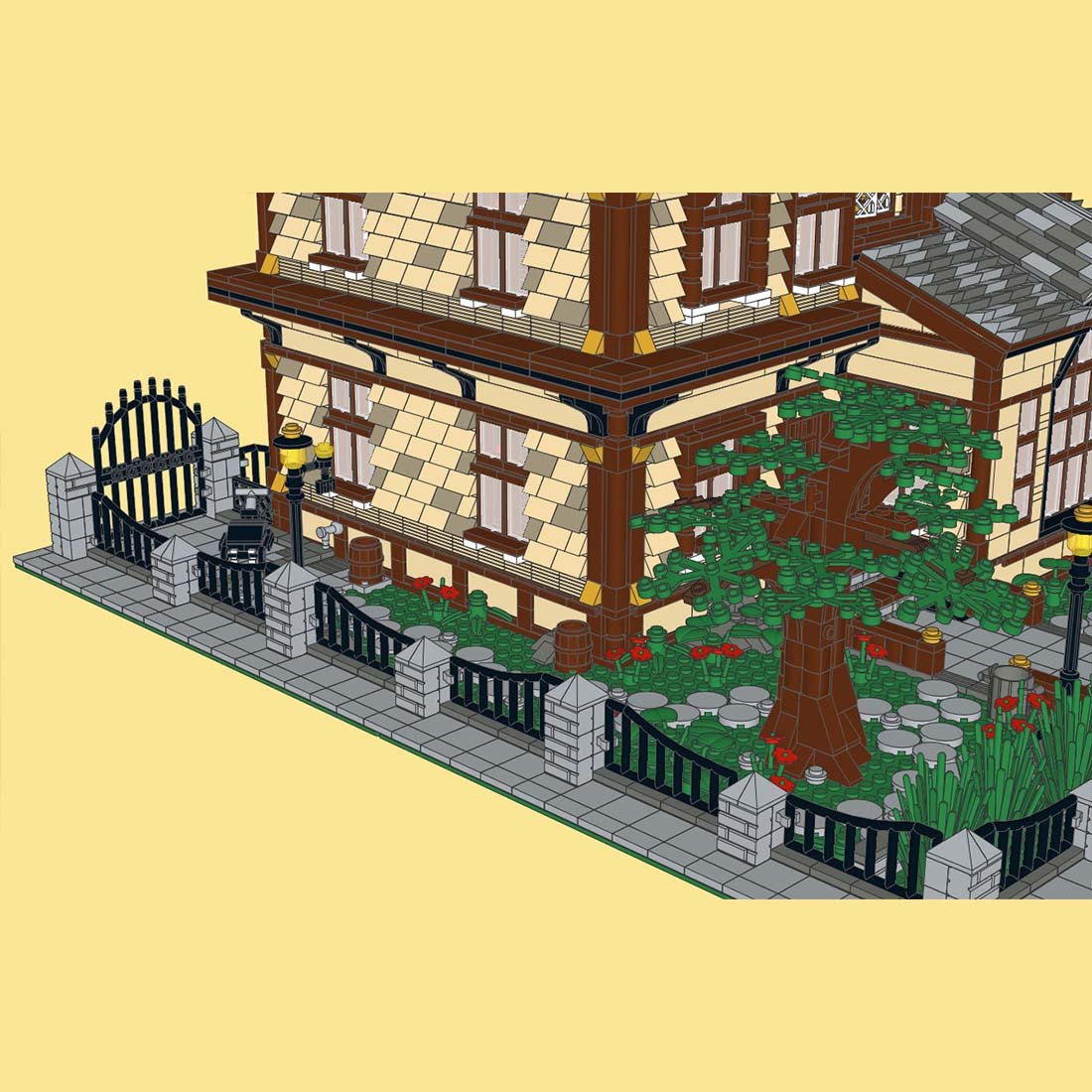 Leisure Club Model Architectural Street Scene Building Blocks Toys Set - LesDiy -