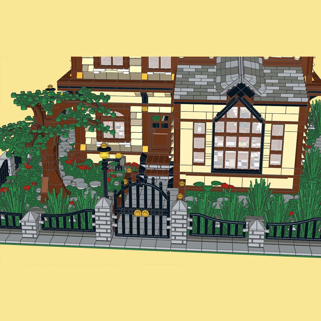 Leisure Club Model Architectural Street Scene Building Blocks Toys Set - LesDiy -