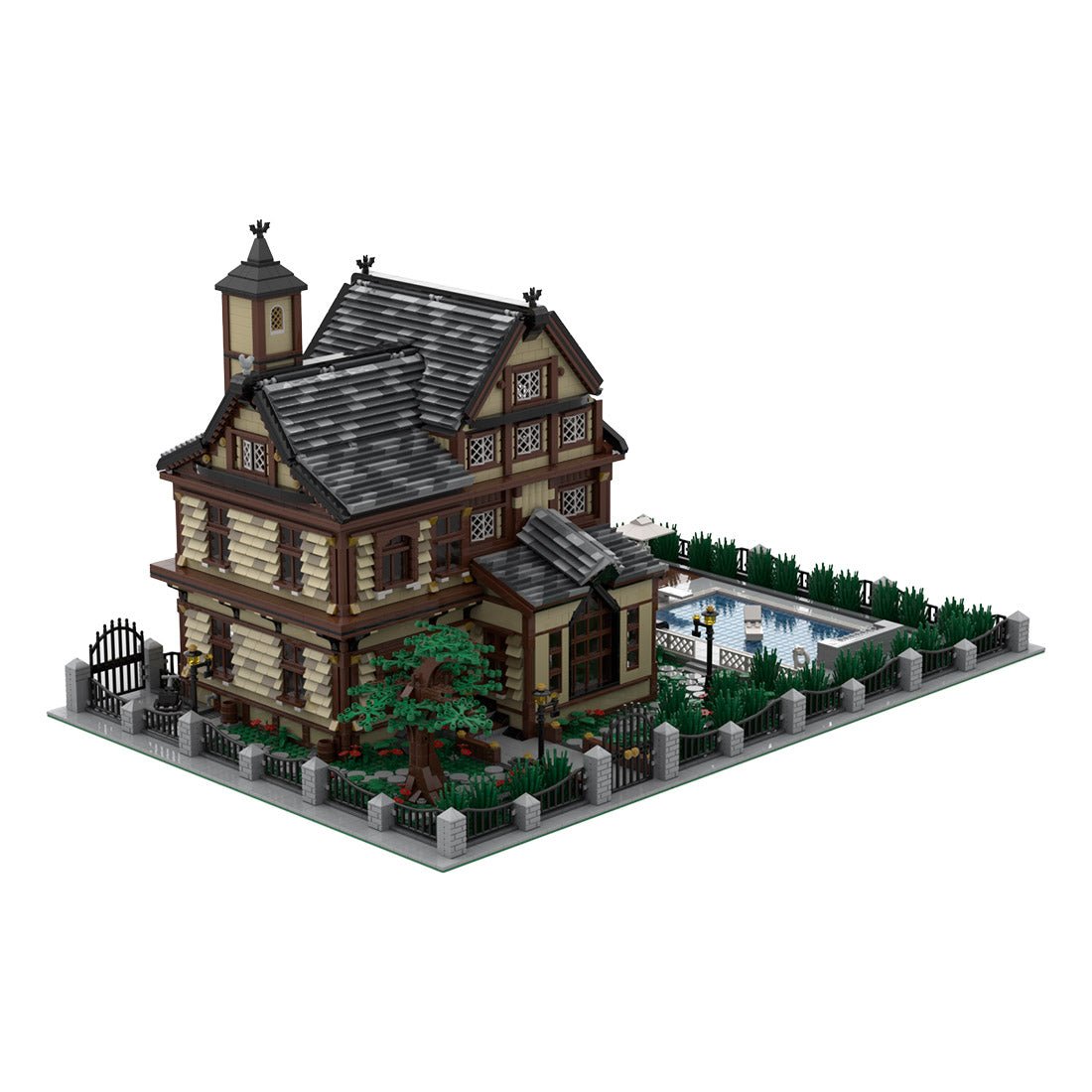 Leisure Club Model Architectural Street Scene Building Blocks Toys Set - LesDiy -