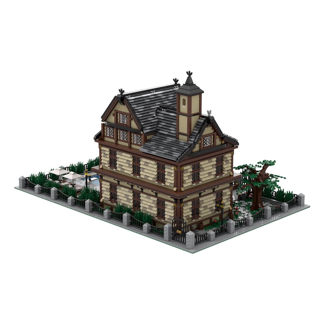 Leisure Club Model Architectural Street Scene Building Blocks Toys Set - LesDiy -