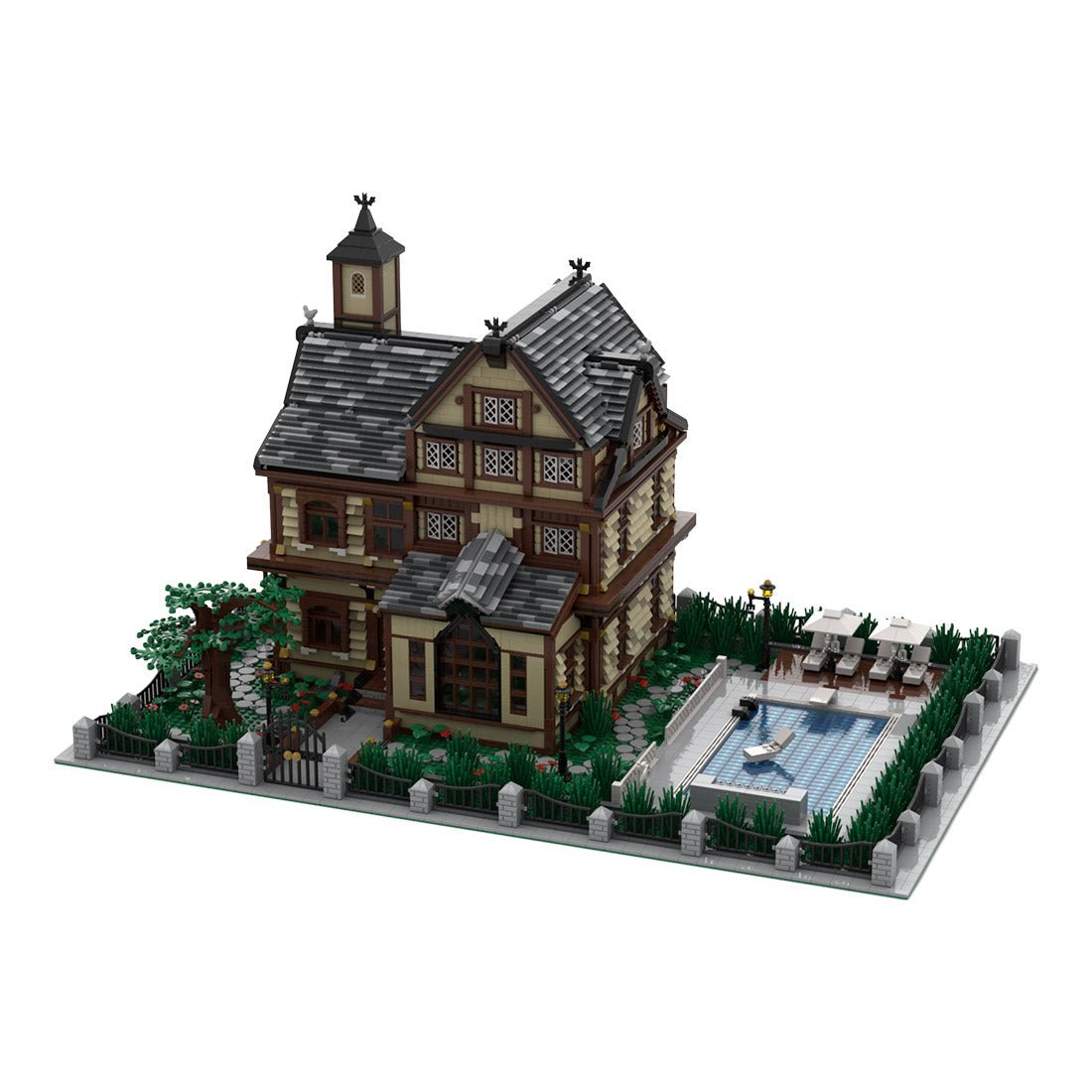 Leisure Club Model Architectural Street Scene Building Blocks Toys Set - LesDiy -