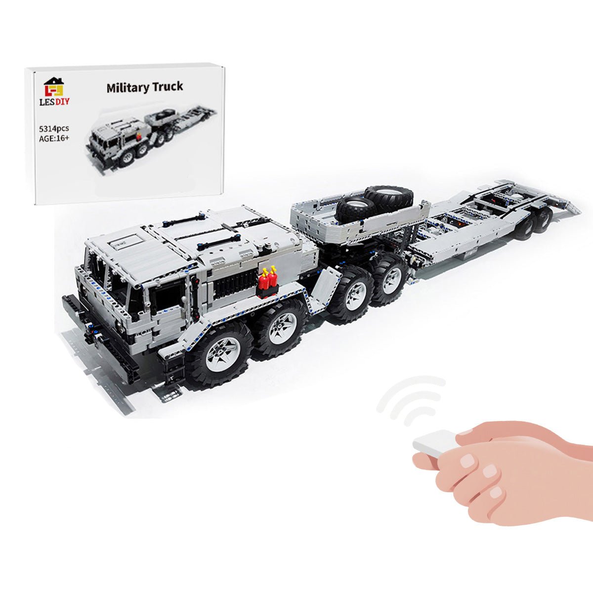 MAZ - 537 8x8 Military Truck with Electric Trailer - LesDiy - MOC