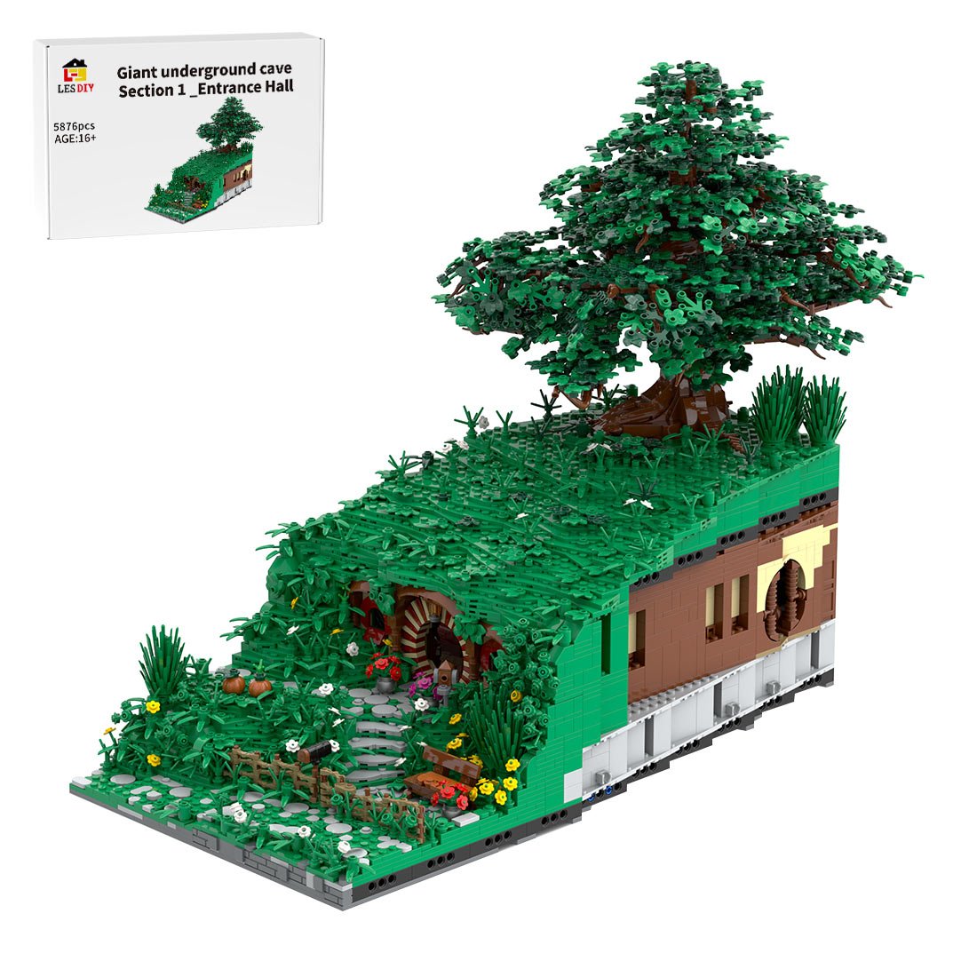 Medieval Cavern Dwelling Modular Building Blocks - Section 1 Entrance Hall - LesDiy - Building Blocks