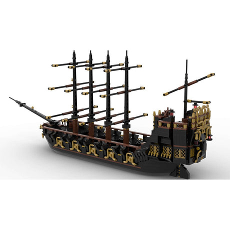 Medieval Golden Pirate Ship Assembly Toy Building Blocks Set - LesDiy