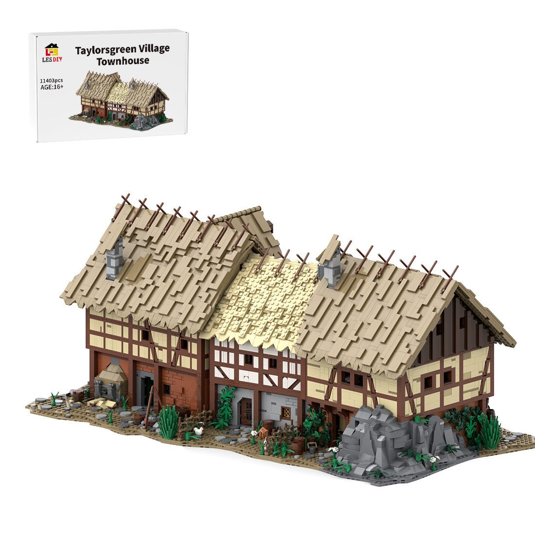 Medieval Taylorsgreen Village Townhouse Building Blocks - LesDiy - Building Blocks