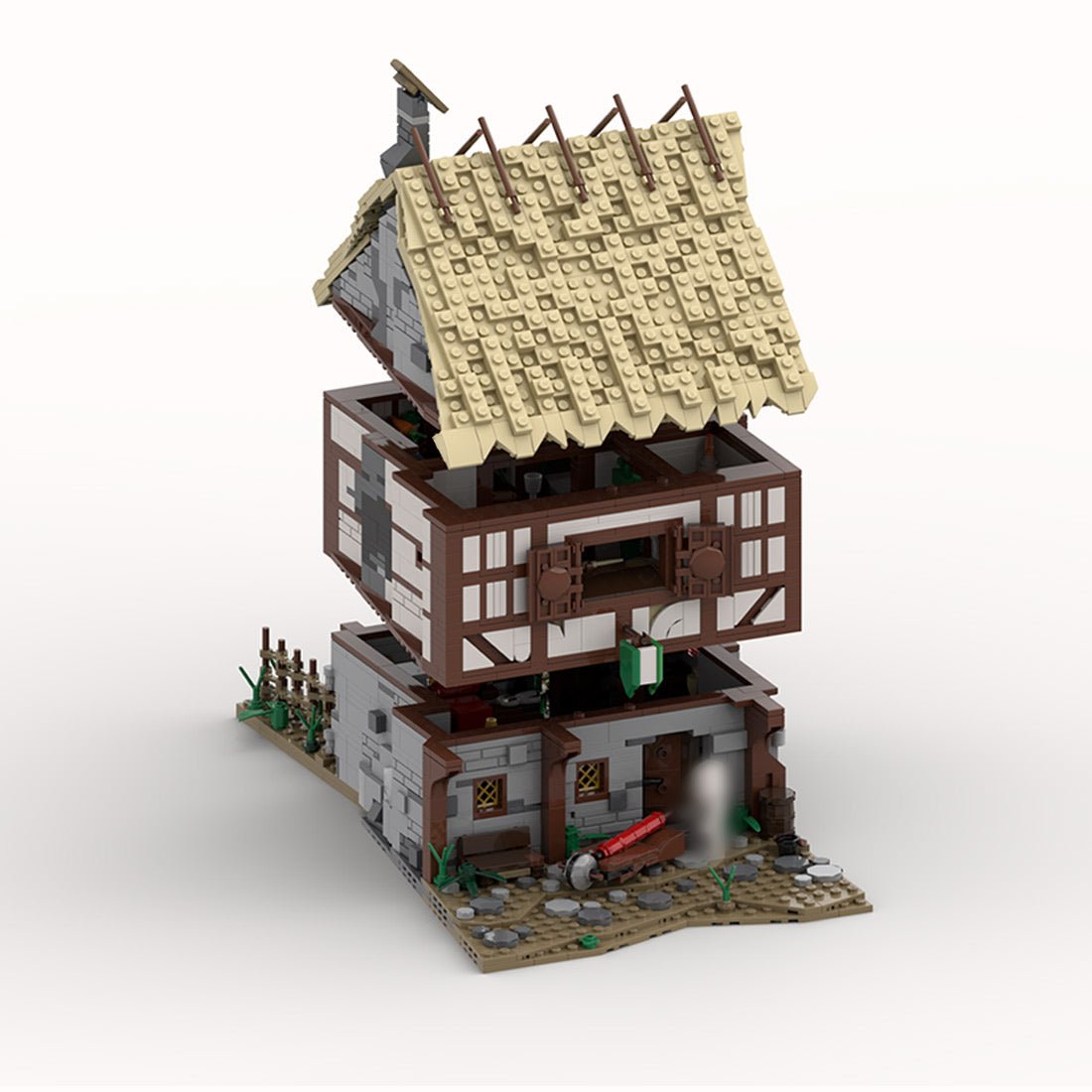 Medieval Taylorsgreen Village Townhouse Building Blocks - LesDiy - Building Blocks