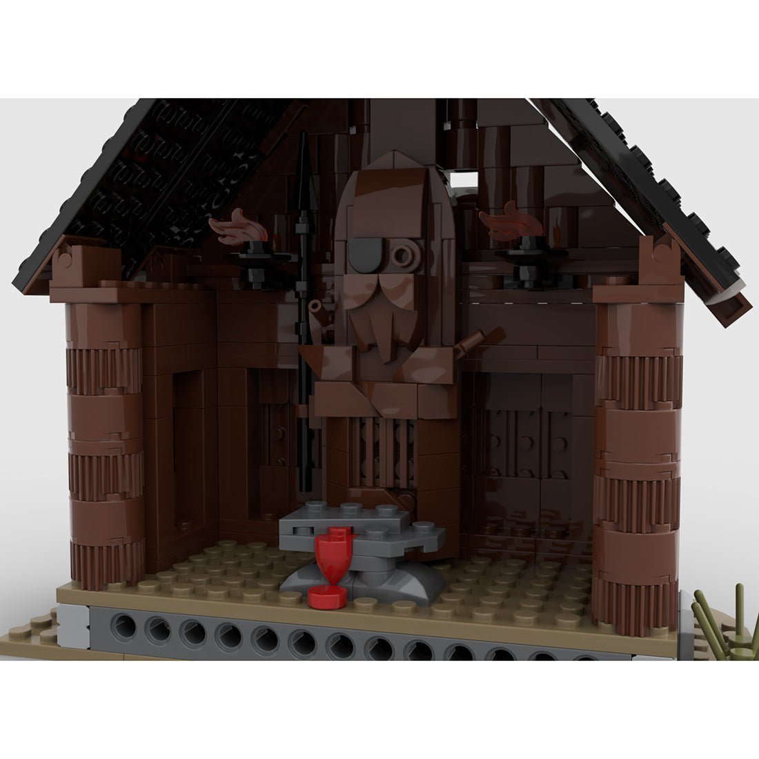 MOC - 104429 The Viking God House Medieval Building Blocks - LesDiy -