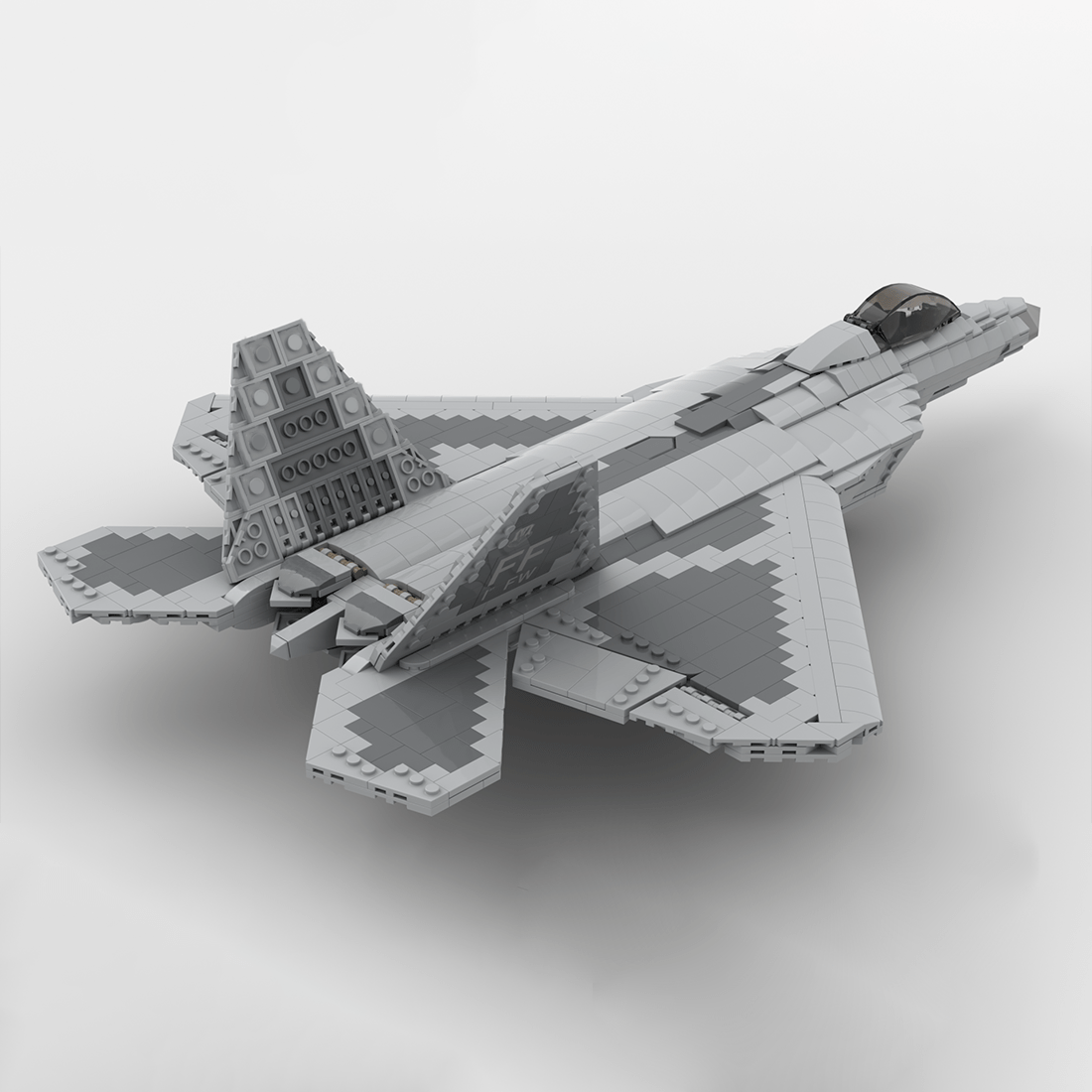 MOC - 105520 1:35 Scale F - 22 Raptor Building Blocks - LesDiy - Building Blocks