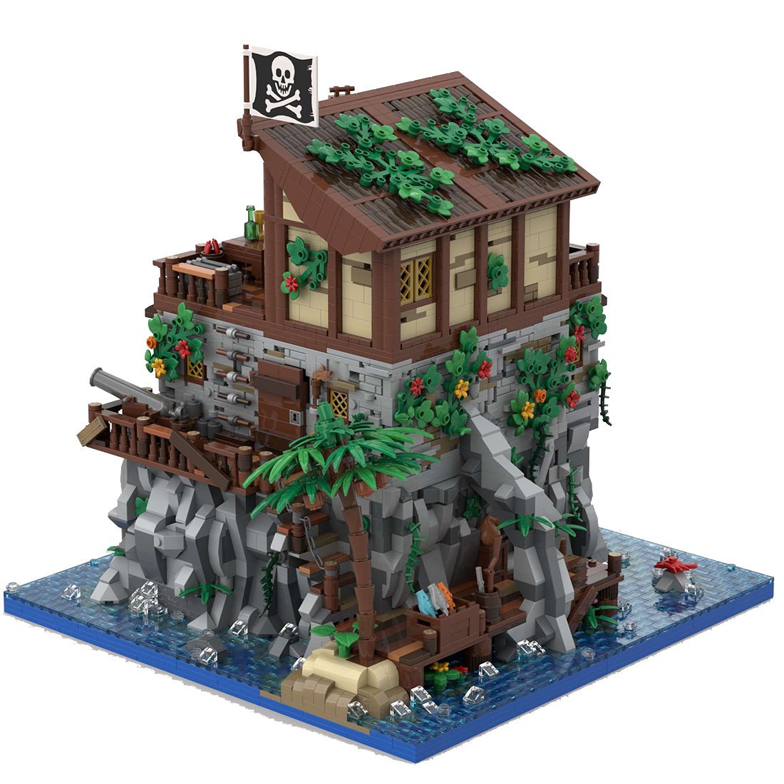 MOC - 105796 Medieval Pirate Skull Island - LesDiy -