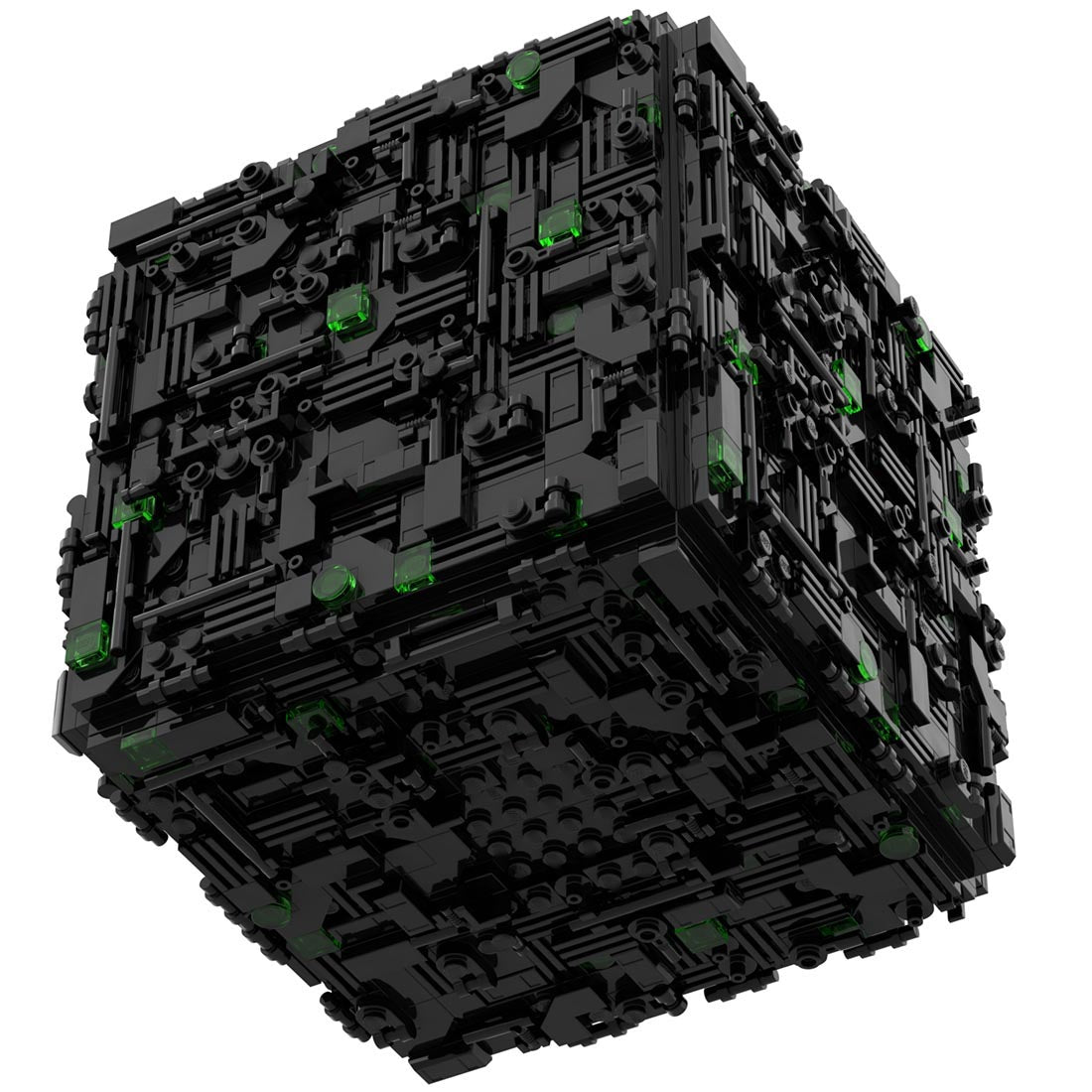 MOC - 112646 Borg Cube Warship Building Blocks - LesDiy