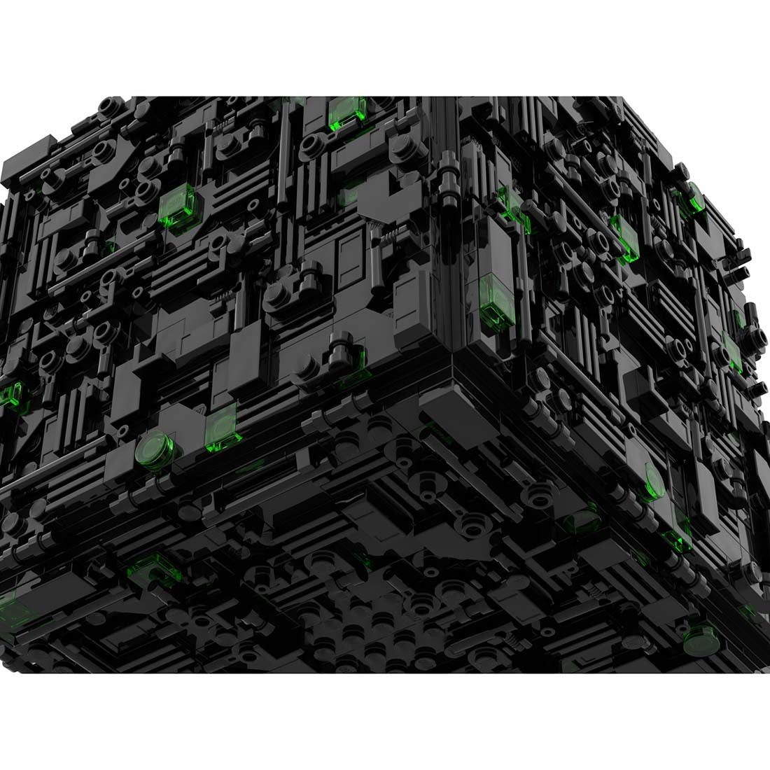 MOC - 112646 Borg Cube Warship Building Blocks - LesDiy