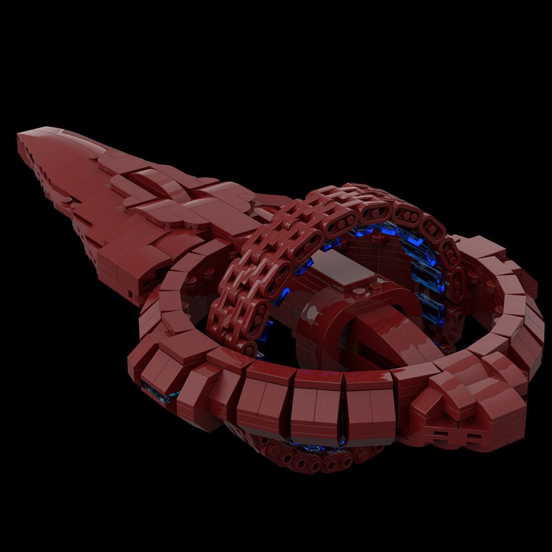 MOC - 113904 Vulcan D'kyr Class Warship Building Blocks - LesDiy -