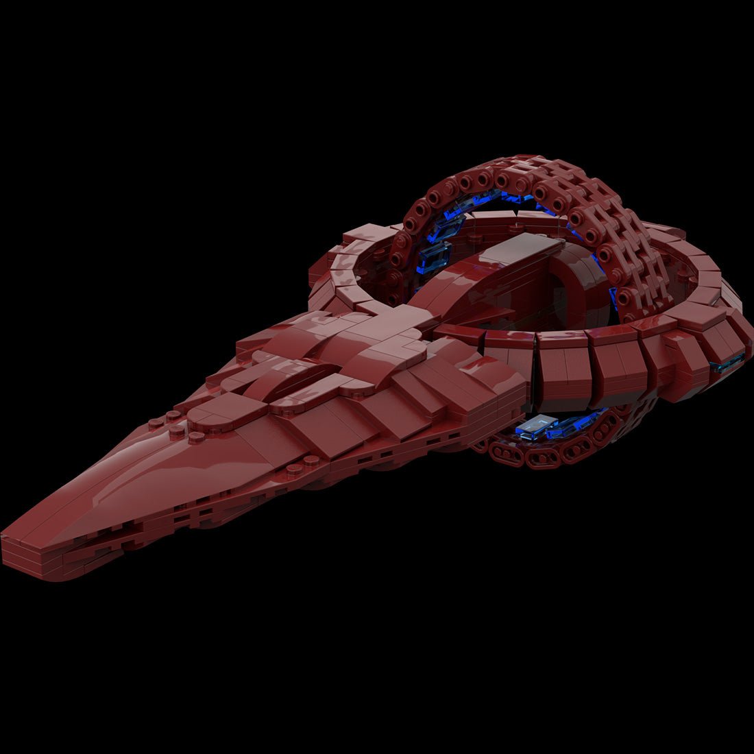 MOC - 113904 Vulcan D'kyr Class Warship Building Blocks - LesDiy -